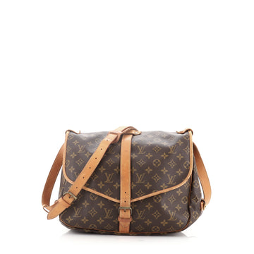 Louis Vuitton Saumur Handbag Monogram Canvas 35