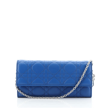 Christian Dior Lady Dior Rendez Vous Short Chain Wallet Cannage Quilt Lambskin