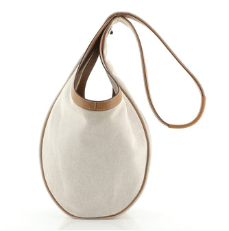 Hermes Sac Luco Bag Canvas with Leather