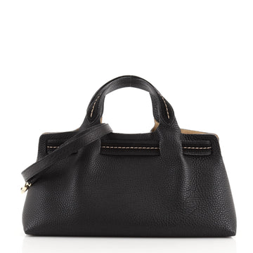 Salvatore Ferragamo Convertible Tote Pebbled Leather Large