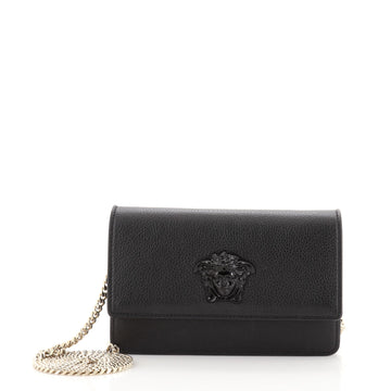 Versace Palazzo Medusa Chain Crossbody Bag Crystal Embellished Leather