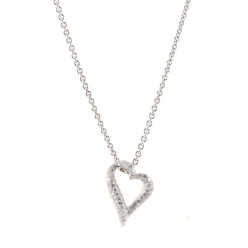 Boucheron Heart Pendant Necklace 18K White Gold with Diamonds