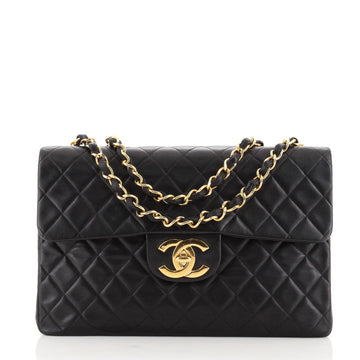 Chanel Vintage Classic Single Flap Bag Quilted Lambskin Maxi