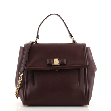 Salvatore Ferragamo Vara Bow Top Handle Bag Leather Small