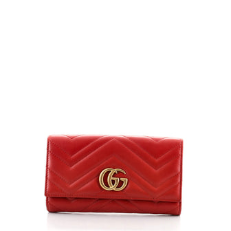Gucci GG Marmont Continental Wallet Matelasse Leather