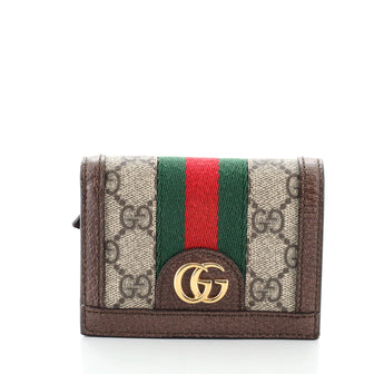Gucci Ophidia Flap Card Case GG Coated Canvas