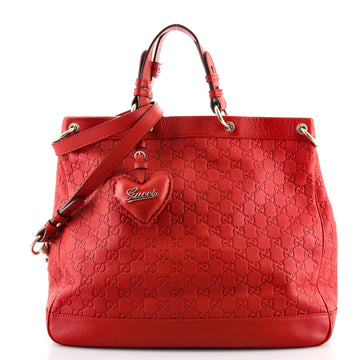 Gucci Valentine Convertible Tote Guccissima Leather Large