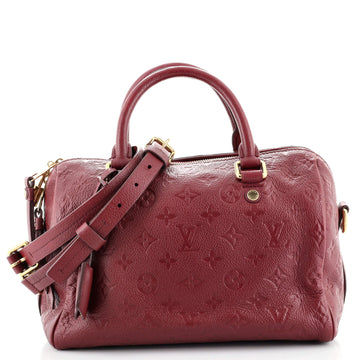Louis Vuitton Speedy Bandouliere Bag Monogram Empreinte Leather 25