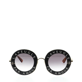 Gucci L'Aveugle Par Amour Round Sunglasses Acetate