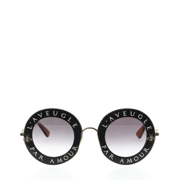 Gucci L'Aveugle Par Amour Round Sunglasses Acetate