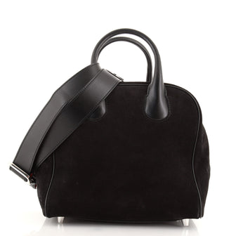 Christian Louboutin Marie Jane Satchel Embroidered Suede Small