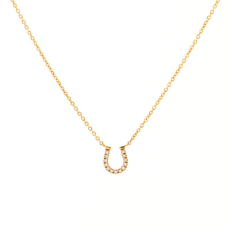 Tiffany & Co. Metro Horseshoe Pendant Necklace 18K Rose Gold with Diamonds