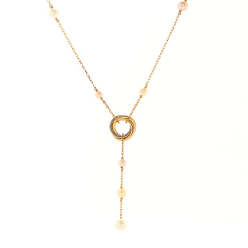 Cartier Trinity de Cartier Pearl Necklace 18K Tricolor with Pearls