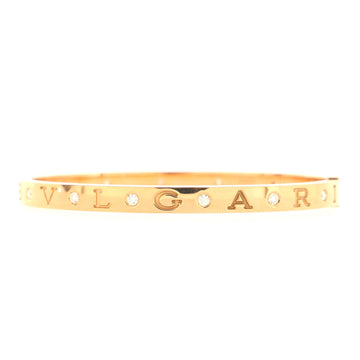 Bvlgari Bvlgari Hinged Bangle Bracelet 18K Rose Gold with Diamonds
