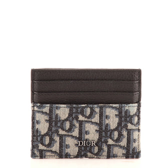 Christian Dior Card Holder Oblique Canvas and Leather