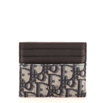 Christian Dior Card Holder Oblique Canvas and Leather