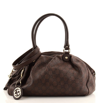 Gucci Sukey Convertible Boston Bag Guccissima Leather