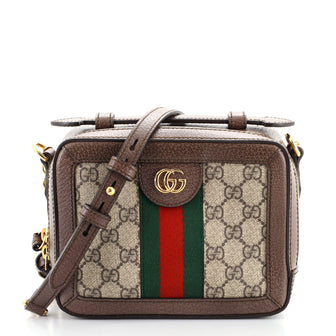 Gucci Ophidia Zip Around Camera Bag GG Coated Canvas Mini