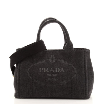 Prada Canapa Convertible Tote Denim Mini