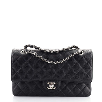 Chanel Classic Double Flap Bag Quilted Caviar Medium