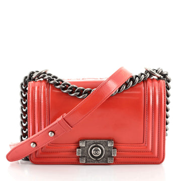 Chanel Reverso Boy Flap Bag Glazed Calfskin Small