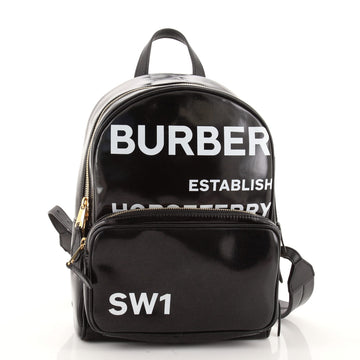 Burberry Logo Backpack Printed Coated Canvas Small