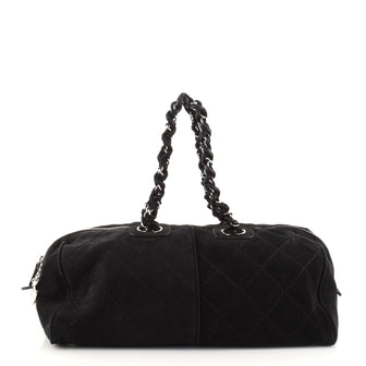 Chanel Ultimate Stitch Weekender Quilted Nubuck Large
