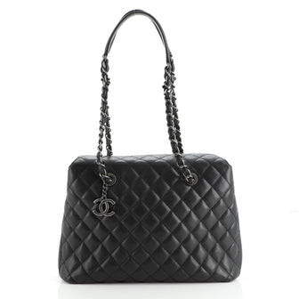 Chanel City Shopping Tote Quilted Caviar Small