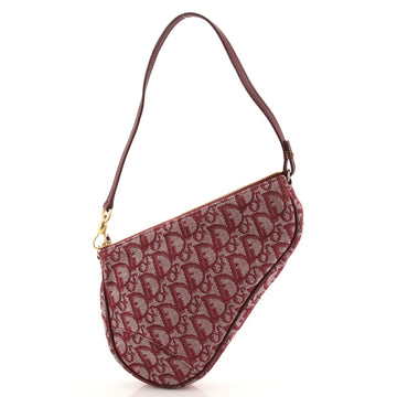 Christian Dior Vintage Saddle Bag Diorissimo Canvas Mini