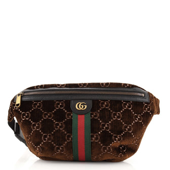 Gucci Ophidia Zip Belt Bag GG Velvet