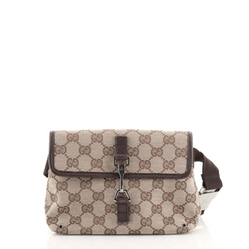 Gucci Buckle Waist Bag GG Canvas Small