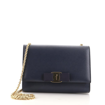 Salvatore Ferragamo Ginny Crossbody Bag Saffiano Leather Small
