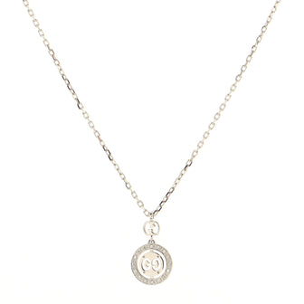 Gucci Icon Twirl Necklace 18K White Gold with Diamonds