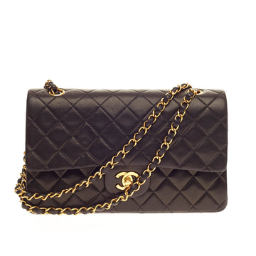 Chanel Vintage Classic Double Flap Quilted Lambskin Medium