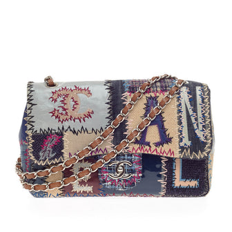 Chanel Classic Flap Multicolor Patchwork Jumbo